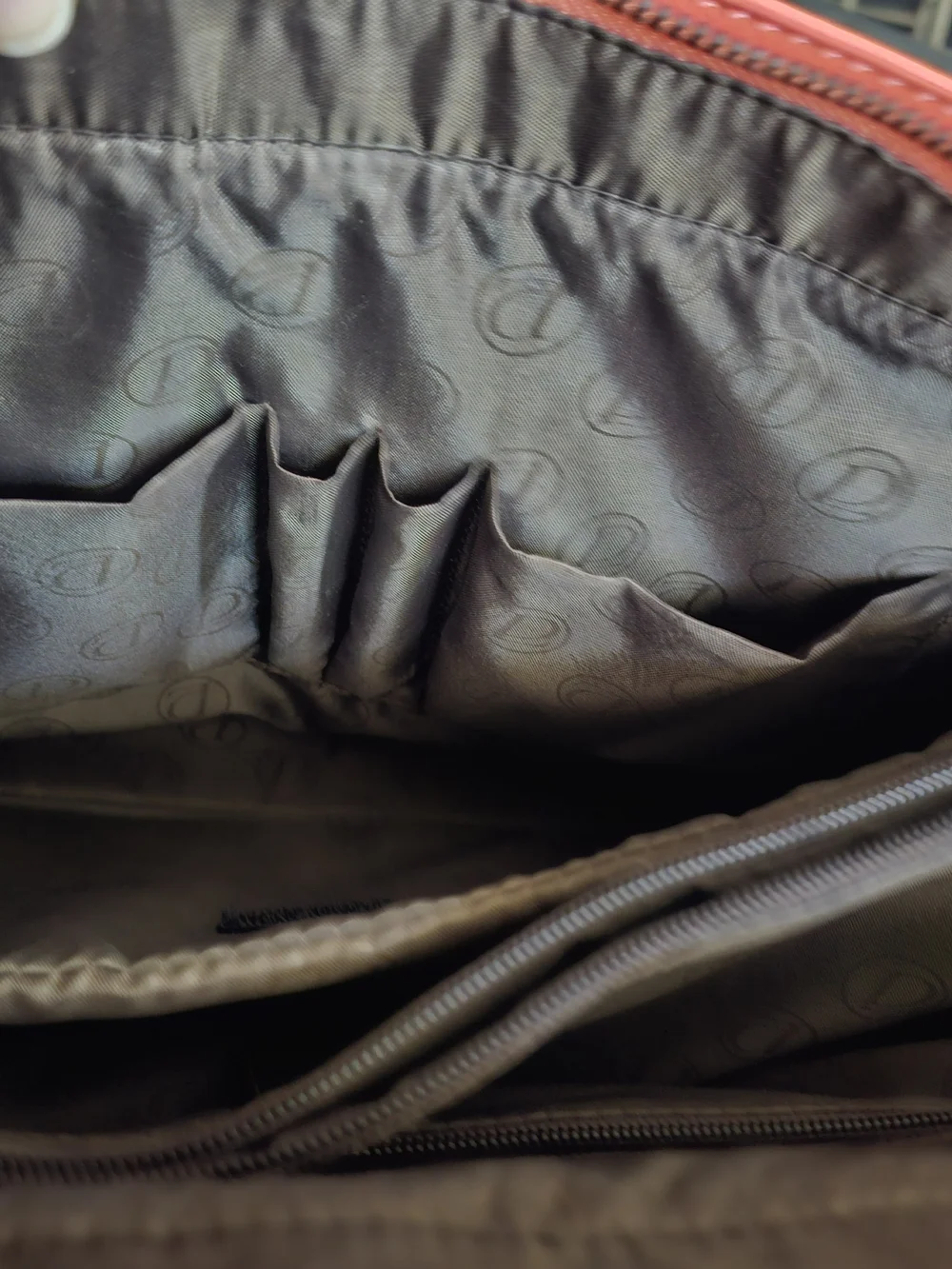 Embossed Laptop Messenger Bag in Coral Pink